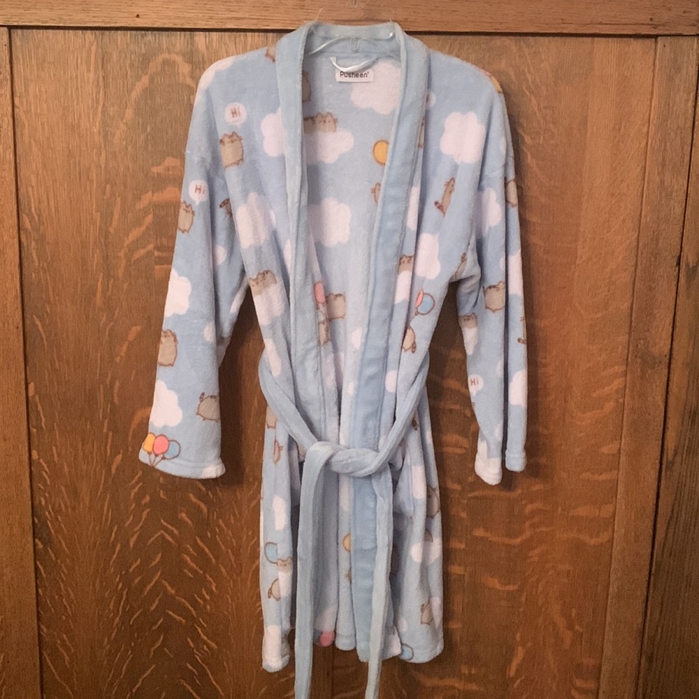 Pusheen plush fluffy bathrobe gown xs-m rare